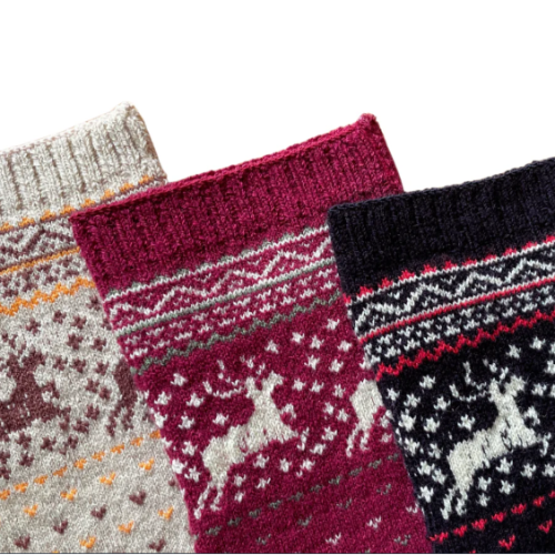 Reindeer Wool Toe Socks
